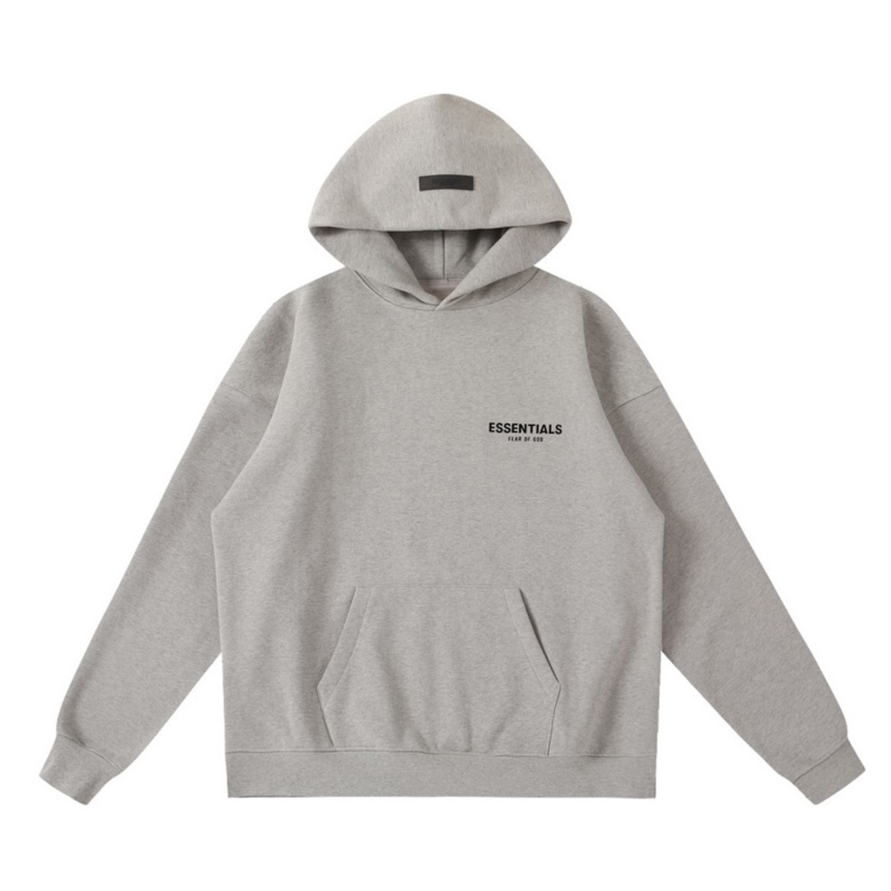 ESSENTIALS FEAR FOG GOD DARK OATMEAL PULLOVER HOODIE SIZE M